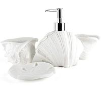 Juego de accesorios de baño, dispensador de jabón de 3 piezas, jaboneras y botella de bomba de loción, diseño de arenisca para el hogar y el baño