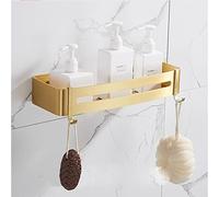 Juego de Accesorios de baño Dorados con Estante, toallero, Colgador de Toallas, portarrollos de Papel, portaescobillas, Juego de Accesorios de baño Modernos