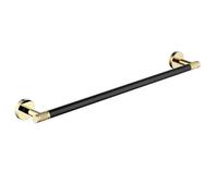 Juego de Accesorios de baño: Gancho para Batas Negro, toallero Dorado, Barra, Estante, Soporte para pañuelos de Papel de latón, Soporte para Cepillo de Dientes, toallero.