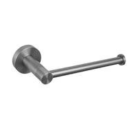 Juego de Accesorios de baño Grises, Estante de Pared Redondo de Acero Inoxidable, Barra de Mano, Soporte para Rollo de Papel higiénico, Gancho para Bata y Toalla, aro para Toalla A
