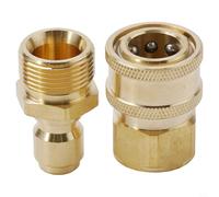 Juego de accesorios de conexión rápida de latón 3/8 M22 para manguera de lavadora de alta presión con clasificación de presión de trabajo de 200 bar