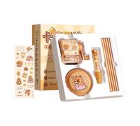 Juego de accesorios de estación, dibujos animados temáticos suministros, Fun Pencil Sharpener and Eraser, Mini Vacuum Cleaner Gift, Aesthetic Writing Set for Classroom, Study, Kids, Girls, Boys