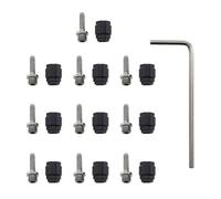 Juego de accesorios de manguera de freno compatible con Sram con llave, 10 aceitunas, 10 piezas de insertos para rojo 22 para Rival para sistemas Force S700, acabado dorado (negro)