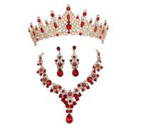 Juego de accesorios de novia con gotas de cristal, textura de aleación para fiestas formales, fotografía, joyería nupcial, accesorios para sesión de fotos, One Size, como se describe, como se describe