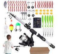 Juego de - Accesorios de para principiantes | Juego de cañas de pescar para principiantes, para actividades al aire libre, verano, jardín, parque, camping, cumpleaños, vacaciones