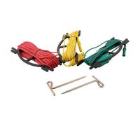 Juego de accesorios de prueba de resistencia a tierra de 3 cables y 2 barras para medidores digitales utilizados en proyectos de distribución de energía e infraestructura