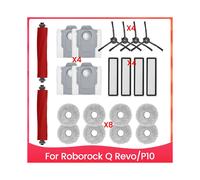 Juego de Accesorios de Repuesto para Aspiradoras Robot para Q Revo/P10: Cepillo Lateral Principal, Filtro HEPA, Paño de Fregona, Bolsas para