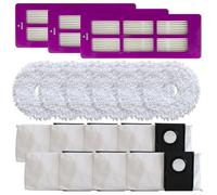 Juego de accesorios de repuesto para Eureka para J15 Pro/para aspiradoras de piso Ultra con 6 paños de fregona, 3 filtros y 8 bolsas para limpieza de suelos