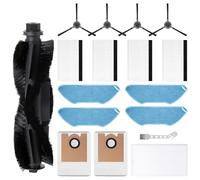 Juego de accesorios de repuesto para Lefant M2/M2S/M2 Pro/M2 Plus/M2S Pro, 1 cepillo, 4 filtros, 4 almohadillas de limpieza, 4 cepillos laterales, 2 bolsas para el polvo, 1 cepillo de limpieza