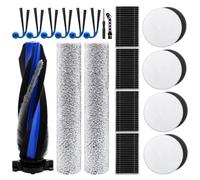 Juego de accesorios de repuesto para robot aspirador ECOVACS DEEBOT X12 OmniCyclone, 1 cepillo principal, 4 filtros, 2 rodillos de limpieza, 6 cepillos laterales, 4 filtros de estación base, 1 cepillo