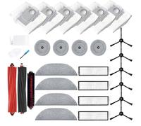 Juego de accesorios de repuesto para robot aspirador Roborock S8 MaxV Ultra, 2 cepillos principales, 4 filtros, 6 cepillos laterales, 4 toallitas, 6 bolsas para el polvo