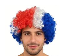 Juego de accesorios de rugby escocés para adultos, peluca de las Seis Naciones para adultos, peluca afro de Inglaterra, peluca afro de bandera, para hombres y mujeres, equipo deportivo de rugby