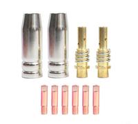 Juego de accesorios de soldadura MIG de 10 piezas con 6 boquillas de contacto de 0,6 mm, 2 boquillas de gas y 2 difusores de gas de cobre, para Lincoln para magnum 100L K530 y 15AK soplete de