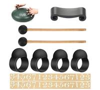 Juego de accesorios de tambor de lluvia | Accesorios completos de tambor de mano | Kit de complementos de tambor de lluvia | Soporte para baquetas, pegatinas numéricas y accesorios para lluvia | Kit