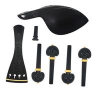 Juego de Accesorios de Violín de Madera Negra 1 Set 4/4-3/4