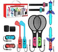 Juego de accesorios deportivos Switch 2024, 12 en 1, kit de accesorios para fiesta familiar para Nintendo Switch OLED juegos deportivos con raquetas de tenis, palos de golf, espada y correa de muñeca