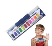 Juego de accesorios para adultos, Watercolor con Brush, 22,5 x 7 x 2 pulgadas, suministros de pintura portátil, vibrantes pigmentos, refillable Water Brush, Travel Art Sets for Kids, Teens