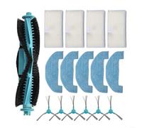 Juego de accesorios para aspiradora de 16 piezas con cepillo de rodillo, cepillos laterales, filtros y almohadillas de fregona compatibles con modelos S5 Plus, iQ400 Plus, 2299 Ultra Home