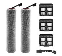 Juego de accesorios para aspiradora DREAME H12 Pro FlexReach/H15 Pro/H15 Pro FoamWash/H15S/H15 Mix/T12 Pro-A en seco y húmedo con potencia de succión, 2 rodillos de cepillo + 3 filtros HEPA