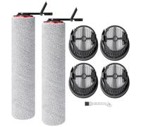 Juego de accesorios para aspiradora Mova M50 Ultra/X4 Pro/X4 Plus en seco y húmedo, juego de accesorios, 2 rodillos de cepillo + 4 filtros secos + 1 cepillo de limpieza