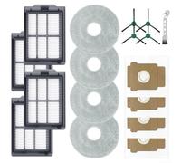 Juego de accesorios para aspiradora robot compatible con Roomba Plus 405 505 para combo, incluyendo cepillos laterales, filtros, trapeadores, bolsas de polvo