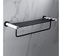 Juego de accesorios para baño con toallero, toallero negro de mármol natural, barra para toallas, soporte para papel higiénico, ganchos para batas, kit de accesorios de baño, toallero/toallero de baño