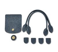 Juego de accesorios para bolsas de ganchillo con cierre magnético y componentes desmontables en varios colores, Azul Royal, As the pic show