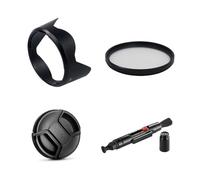 Juego de accesorios para cámara Fujifilm XF de 14 mm f/2.8 R, incluye reemplazo de parasol, filtro UV MC, tapa de lente, bolígrafo de limpieza