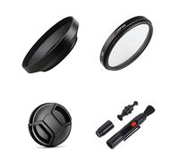 Juego de accesorios para cámara Panasonic Lumix DC GH5s con lente de 12 a 60 mm, incluye parasol de metal de gran angular, filtro UV, tapa de lente, bolígrafo de limpieza