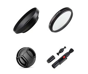 Juego de accesorios para cámara Pentax K-1 Mark II con lente Pentax HD PENTAX-D FA 28-105 mm f/3.5-5.6 ED DC WR incluyendo parasol de lente de metal gran angular, filtro UV