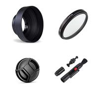 Juego de accesorios para cámara Sony Alpha a7R V con lente Sony FE 24-70 mm f/2.8 GM II, incluye parasol plegable de 3 etapas, filtro UV, tapa de lente, bolígrafo de limpieza