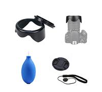 Juego de accesorios para cámara Sony FE 50 mm f/1.4 GM con cámara Sony Alpha a6000 a6100 a6300 a6400 a6500 a6600 incluyendo parasol reversible, tapa de lente con soporte, bomba de soplador de aire