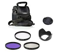 Juego de accesorios para Canon EOS 4000D, Rebel T100 con lente Canon EF-S de 18-55 mm, incluyendo bolsa de hombro, UV CPL FLD, juego de filtros, parasol de lente, tapa de lente,pluma de limpieza,bomba