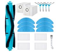 Juego de accesorios para Cecotec Conga 8290 Power Ultra Home Genesis/7490 Immortal X-Treme Robot, 1 cepillo de rodillo principal, 4 filtros, 6 almohadillas de limpieza, 4 cepillos laterales, 2 bolsas