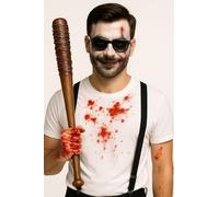Juego de accesorios para disfraz de Halloween, accesorio de bate de béisbol con manchas de sangre falsas, gafas de sol y tirantes