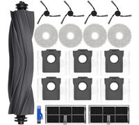 Juego de accesorios para dreame X40 Ultra Complete / L40 Ultra, 4 almohadillas para fregona, 6 bolsas para el polvo, 1 cepillo principal, 4 cepillos laterales, 2 filtros, robot aspirador, piezas de