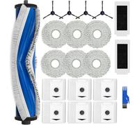 Juego de accesorios para ECOVACS DEEBOT T30 Omni / T30 Pro Omni, Saprdii 6 bolsas antibacterianas para el polvo, 6 toallitas, 1 cepillo principal, 2 filtros, 4 cepillos laterales, piezas de repuesto
