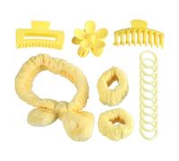 Juego de accesorios para el cuidado de la piel para maquillaje, ducha, deportes, diadema única con nudo de lazo y pulsera para el pelo