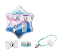 Juego de accesorios para el pelo Frozen + collar, horquilla, gomas elásticas, kit de accesorios para sombreros Elsa y Anna, idea regalo, 2+ años, multicolor