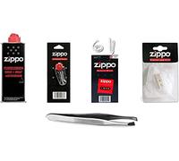 Juego de Accesorios para encendedores Zippo (Relife) 1 Incl. Gasolina, algodón, Mecha, Piedras y Pinzas de la Marca sunmondo para facilitar el Cambio de la Mecha