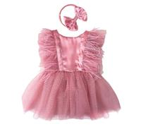 Juego de accesorios para fotos de princesa, falda de tul hecha a mano con lazo, diadema para recién nacidos de 0 a 3 meses, sesiones de fotos, cinta para el pelo
