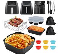 Juego De Accesorios Para Freidora De Aire Caliente Compatible Con Ninja Af180eu Max Pro 6,2 l - Incluye Molde De Silicona Para Hornear - Juego Completo De Accesorios Para Freidora De Aire