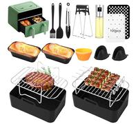 Juego de accesorios para freidora de aire caliente, juego de 15, parrilla, molde de pan para pastel AF300EU AF400EU SL400EU Double Stack XL Innsky COSORI y freidoras de aire caliente de 7,6 L y 9,5 L