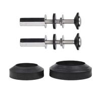 Juego de accesorios para inodoro con pernos largos y juntas de esponja, fácil de instalar, acoplamiento para tanques de válvulas de descarga de 2 pulgadas/3 pulgadas