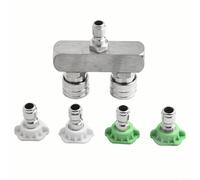 Juego de accesorios para lavadora a presión con opciones de boquilla doble y única, incluye 4 boquillas para una mayor versatilidad de limpieza, compatible con la mayoría de los modelos (3)