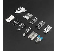 Juego de Accesorios para Máquina de Coser, Prensatelas, Piezas Multifuncionales para Máquina de Coser, 11 Uds. (Juego de Caja Rosa de 11 Piezas)