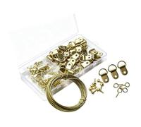Juego de accesorios para montaje en marco D-Loop con alambre, tornillos y estuche organizador transparente para proyectos de exhibición de cuadros y marcos artísticos Hardware para montaje de imágenes