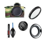 Juego de Accesorios para Nikon Z50 con Lente NIKKOR Z DX 16-50mm f/3.5-6.3 VR Incluyendo Estuche de cámara Verde Camuflaje, Filtro UV, Parasol de Lente, Tapa de la Lente, Pluma de Limpieza, Bomba