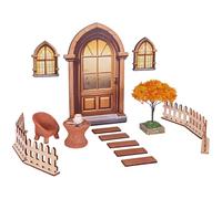 Juego de accesorios para puerta de r de 19 unidades, juego de accesorios para puerta de gnomino en miniatura, juego de obras en miniatura, decoración de otoño, accesorios de gnobleza, puerta de
