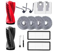 Juego de accesorios para Roborock Qrevo Curv/Qrevo Edge/Qrevo S5V/Qrevo Curv S5X/Qrevo EDGE S5A, piezas de repuesto con 1 cepillo principal Duodivide, 2 filtros, 2 cepillos laterales